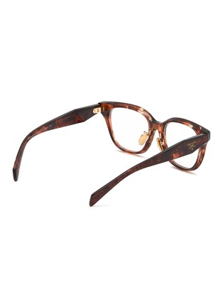 模特儿示范图 - 点击放大 - PRADA - Tortoise Acetate Square Optical Glasses — Size 53