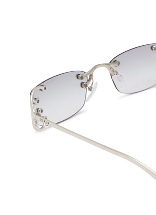 细节 - 点击放大 - PRADA - Metal Rectangular Sunglasses — Size 52