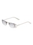 首图 - 点击放大 - PRADA - Metal Rectangular Sunglasses — Size 52