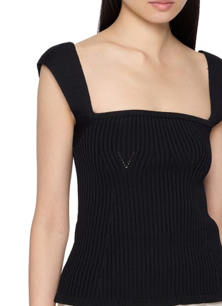  - SANDBEIGE - MARE 方领针织上衣