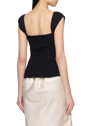 背面 - 点击放大 - SANDBEIGE - MARE 方领针织上衣