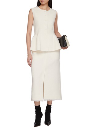 模特儿示范图 - 点击放大 - SANDBEIGE - VALENCIA 收腰荷叶边背心