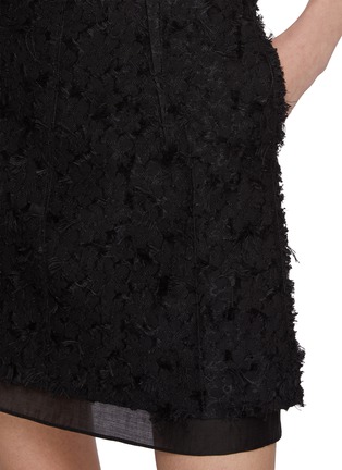  - SANDBEIGE - NOVEL 毛绒饰双层迷你半身裙