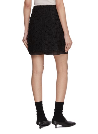 背面 - 点击放大 - SANDBEIGE - NOVEL 毛绒饰双层迷你半身裙