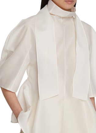  - SANDBEIGE - PRADO 飘带泡泡袖收腰衬衫