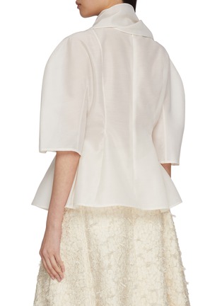 背面 - 点击放大 - SANDBEIGE - PRADO 飘带泡泡袖收腰衬衫