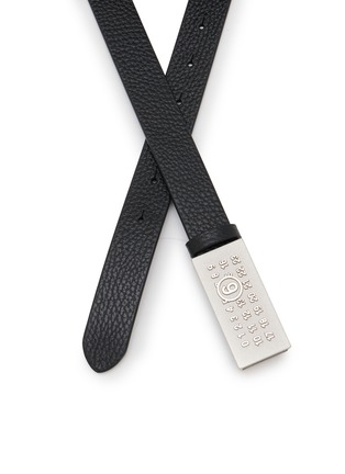 细节 - 点击放大 - MM6 MAISON MARGIELA - Numeric Grain Leather Belt