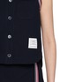  - THOM BROWNE - Sleeveless RWB Trim Piqué Shirt