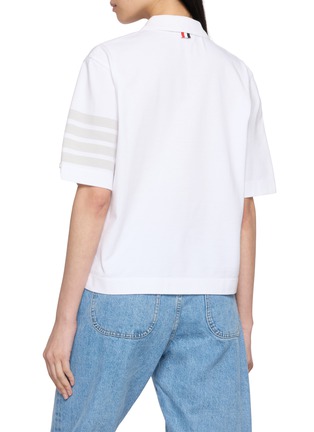 背面 - 点击放大 - THOM BROWNE - Overdyed 4-Bar Cotton Jersey Polo Shirt