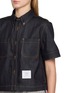  - THOM BROWNE - Dark Wash Denim Short Sleeve Shirt
