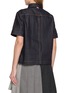 背面 - 点击放大 - THOM BROWNE - Dark Wash Denim Short Sleeve Shirt