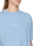  - BALENCIAGA - Back Logo Embroidered Cotton T-Shirt