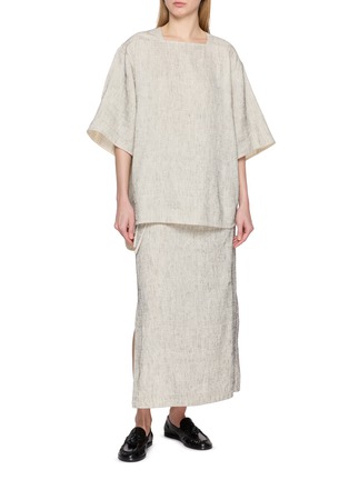 模特儿示范图 - 点击放大 - THE ROW - HAMZA 方领上衣