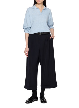 模特儿示范图 - 点击放大 - THE ROW - NIOSA 针织 POLO 上衣