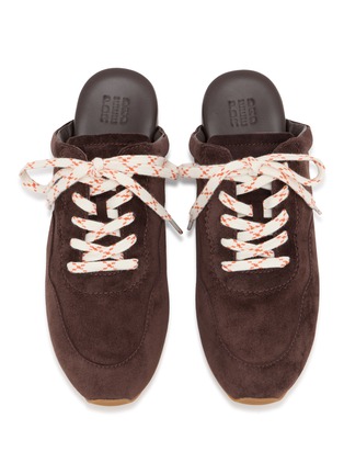 细节 - 点击放大 - PEDDER RED - KATE 系带皮革拖鞋