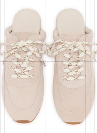 细节 - 点击放大 - PEDDER RED - KATE 系带皮革拖鞋