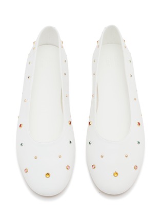 细节 - 点击放大 - PEDDER RED - RABBIE 仿钻饰皮革平底鞋