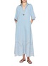 模特儿示范图 - 点击放大 - ZIMMERMANN - Daylight Light Wash Denim Midi Dress