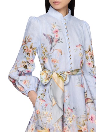  - ZIMMERMANN - REBELLION 纽扣饰亚麻连衣裙