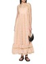 模特儿示范图 - 点击放大 - ZIMMERMANN - Awaken Textured Striped Cotton Maxi Dress