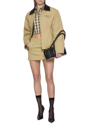 模特儿示范图 - 点击放大 - WE11DONE - 口袋饰迷你半身裙