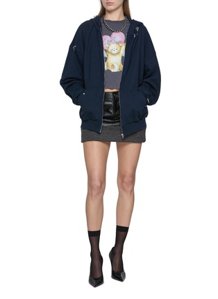 模特儿示范图 - 点击放大 - WE11DONE - 印花纯棉短款 T 恤