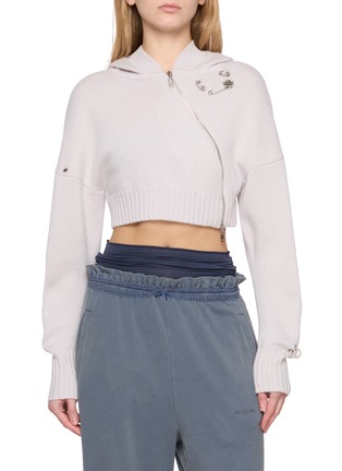 首图 - 点击放大 - WE11DONE - 不对称拉链针织连帽衫