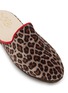 细节 - 点击放大 - C.R.B. SHOES - Leopard Print Red Grosgrain Trim Slippers