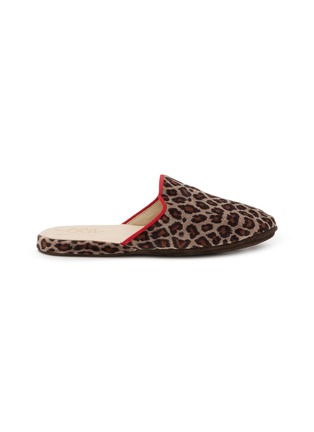首图 - 点击放大 - C.R.B. SHOES - Leopard Print Red Grosgrain Trim Slippers