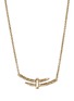 细节 - 点击放大 - JOHN HARDY - Spear 14K Gold Diamond Pave Rolo Chain Station Necklace — Size 16-18