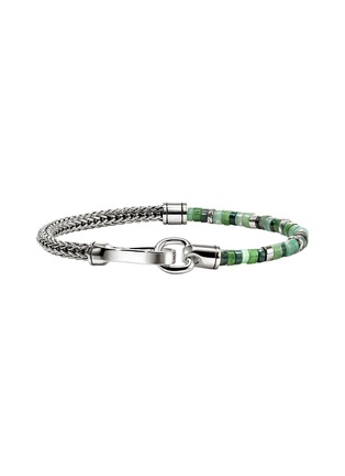 首图 - 点击放大 - JOHN HARDY - Heishi Sterling Silver Malachite Green Quartz Aventurine Chrysoprase Emerald Beaded Bracelet — Size UM