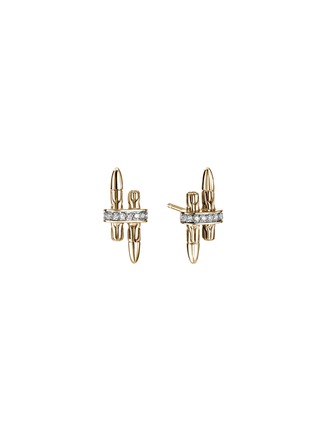 首图 - 点击放大 - JOHN HARDY - Spear 14K Gold Diamond Pave Stud Earrings