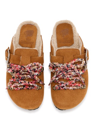 细节 - 点击放大 - TAJI SHOES - Sabot Rock Suede Clogs