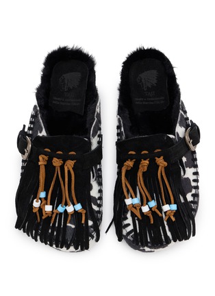 细节 - 点击放大 - TAJI SHOES - Caribe Cavallion Eco Fur Clogs