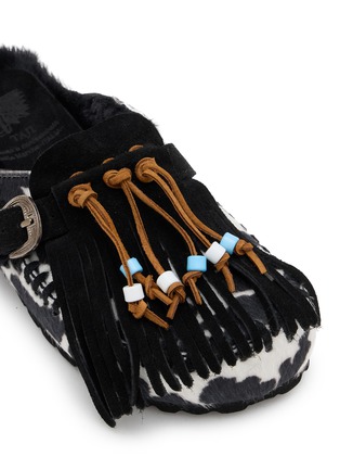 细节 - 点击放大 - TAJI SHOES - Caribe Cavallion Eco Fur Clogs