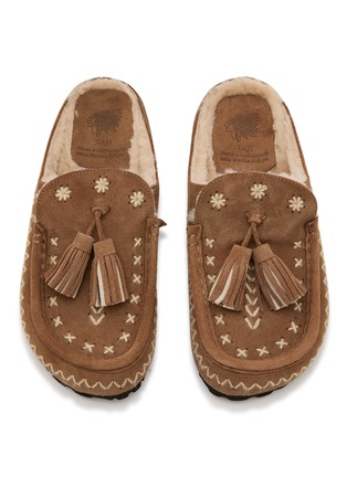 细节 - 点击放大 - TAJI SHOES - Kai Suede Clogs