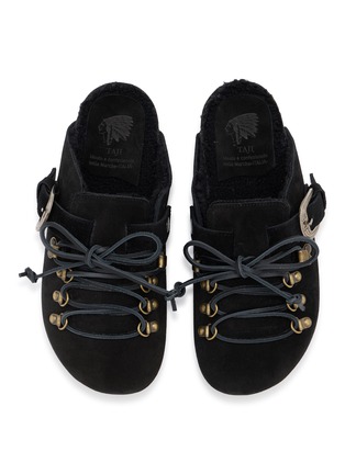 细节 - 点击放大 - TAJI SHOES - Sabot Rock Suede Clogs