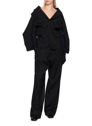 模特儿示范图 - 点击放大 - MM6 MAISON MARGIELA - 手套饰西服外套