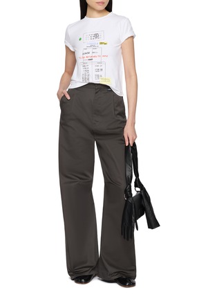 模特儿示范图 - 点击放大 - MM6 MAISON MARGIELA - LOGO 印花纯棉 T 恤