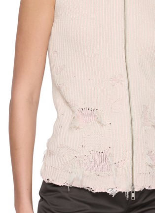  - MM6 MAISON MARGIELA - 做旧罗纹高领马甲