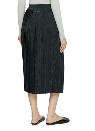 背面 - 点击放大 - MM6 MAISON MARGIELA - Jacquard Logo Pleated Midi Skirt
