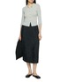 模特儿示范图 - 点击放大 - MM6 MAISON MARGIELA - Jacquard Logo Pleated Midi Skirt