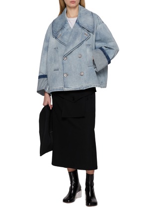 模特儿示范图 - 点击放大 - MM6 MAISON MARGIELA - 双排扣牛仔夹克