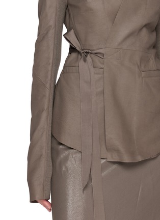  - RICK OWENS - 皮革围裹式收腰夹克