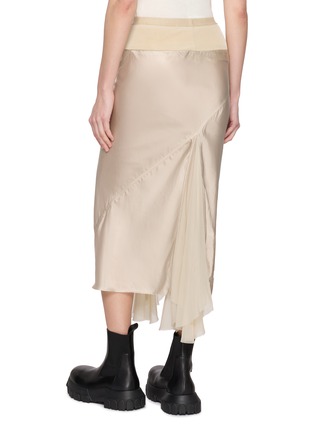 背面 - 点击放大 - RICK OWENS - 双面料斜裁拼接中长半身裙