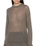  - RICK OWENS - Long Sleeve Temple Of Love Sheer Knit Top