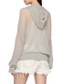 背面 - 点击放大 - RICK OWENS - Long Sleeve Sheer Hooded Ribbed Knit Top