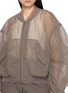  - RICK OWENS - Sheer Gathered Sleeve Bomber Jacket