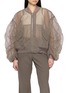 首图 - 点击放大 - RICK OWENS - Sheer Gathered Sleeve Bomber Jacket