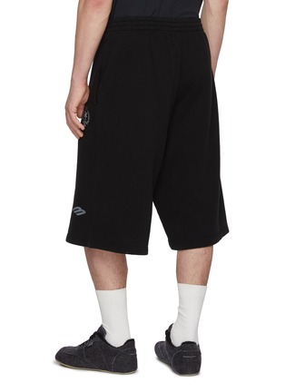 背面 - 点击放大 - BALENCIAGA - Crest Embroidered Cotton Fleece Sweatshorts